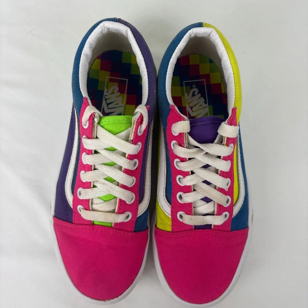 Vans Old Skool Colorblock Canvas‎ Low Top Lace Up Sneakers Kids Size 3